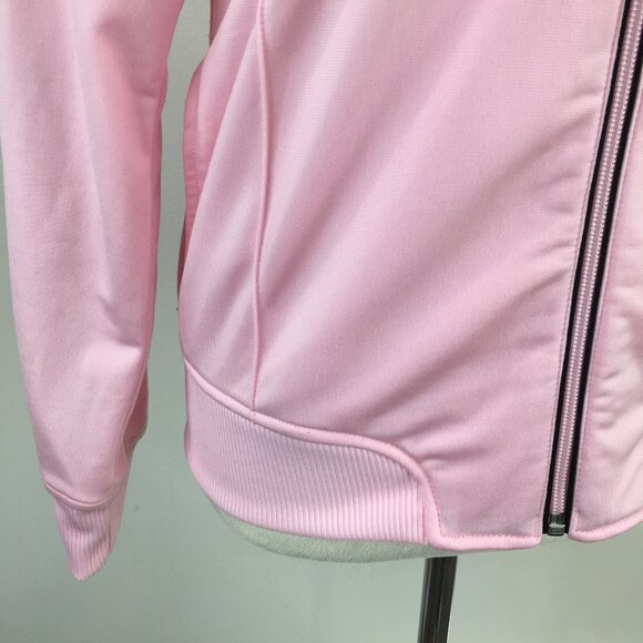ADIDAS Pink Black Striped Long Sleeve Tracksuit Jacket - Picture 9 of 12